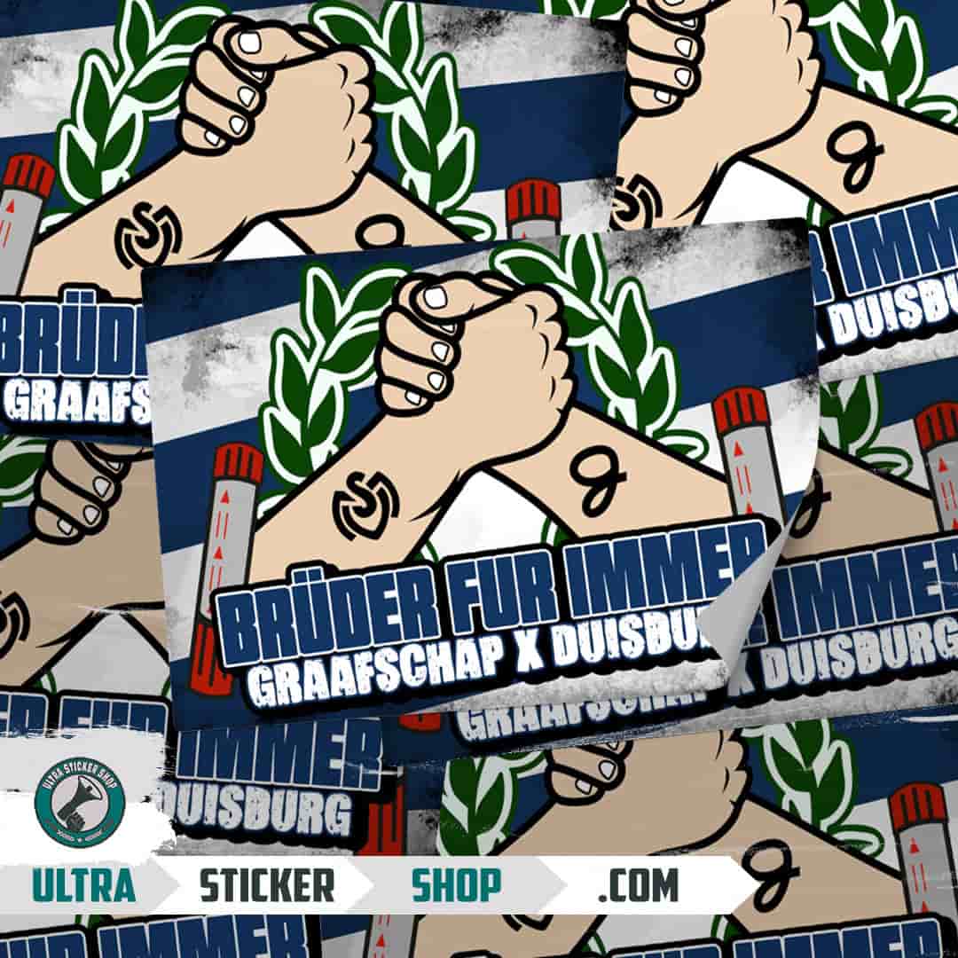 Bruder für immer Graafschap X Duisburg Adesivos