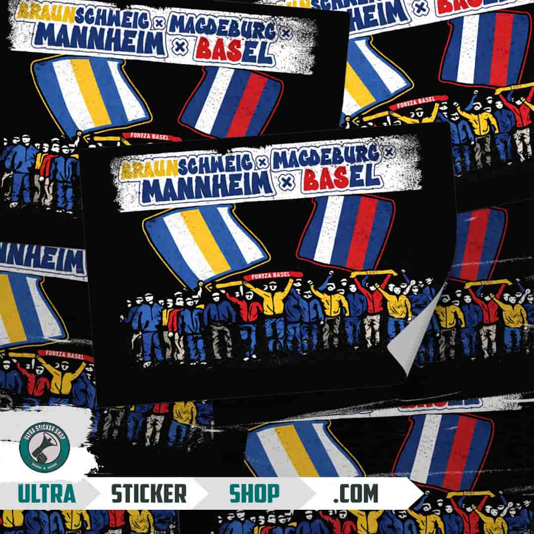 Braunschweig x Magdeburg X Mannheim X Basel Nálepky