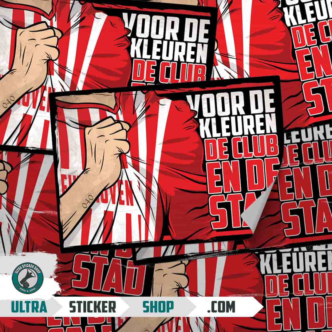 Voor de kleuren de club en de stad-Eindhoven Aufkleber