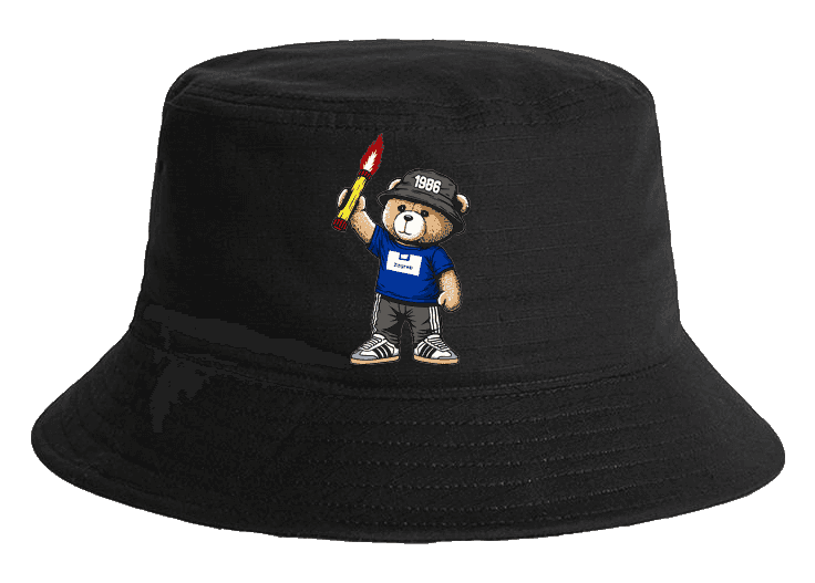 Zagreb 1986 bear Bucket Hat
