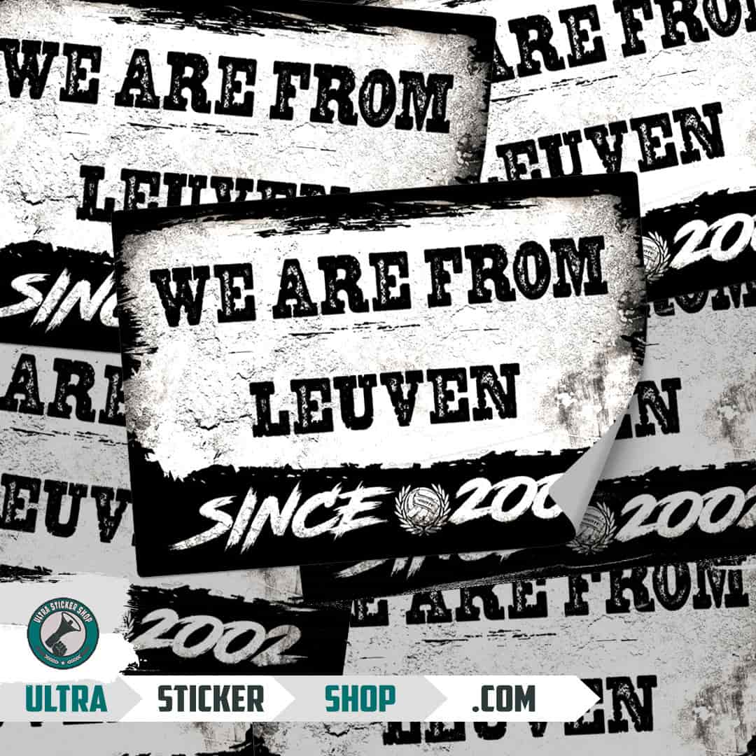 We are from Leuven since 2002 Nalepnice