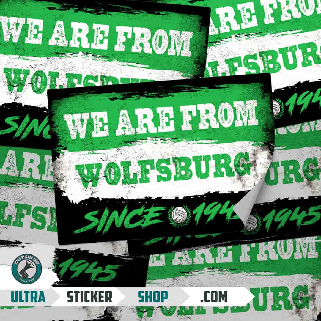 We are from Wolfsburg since 1945 Klistermærker