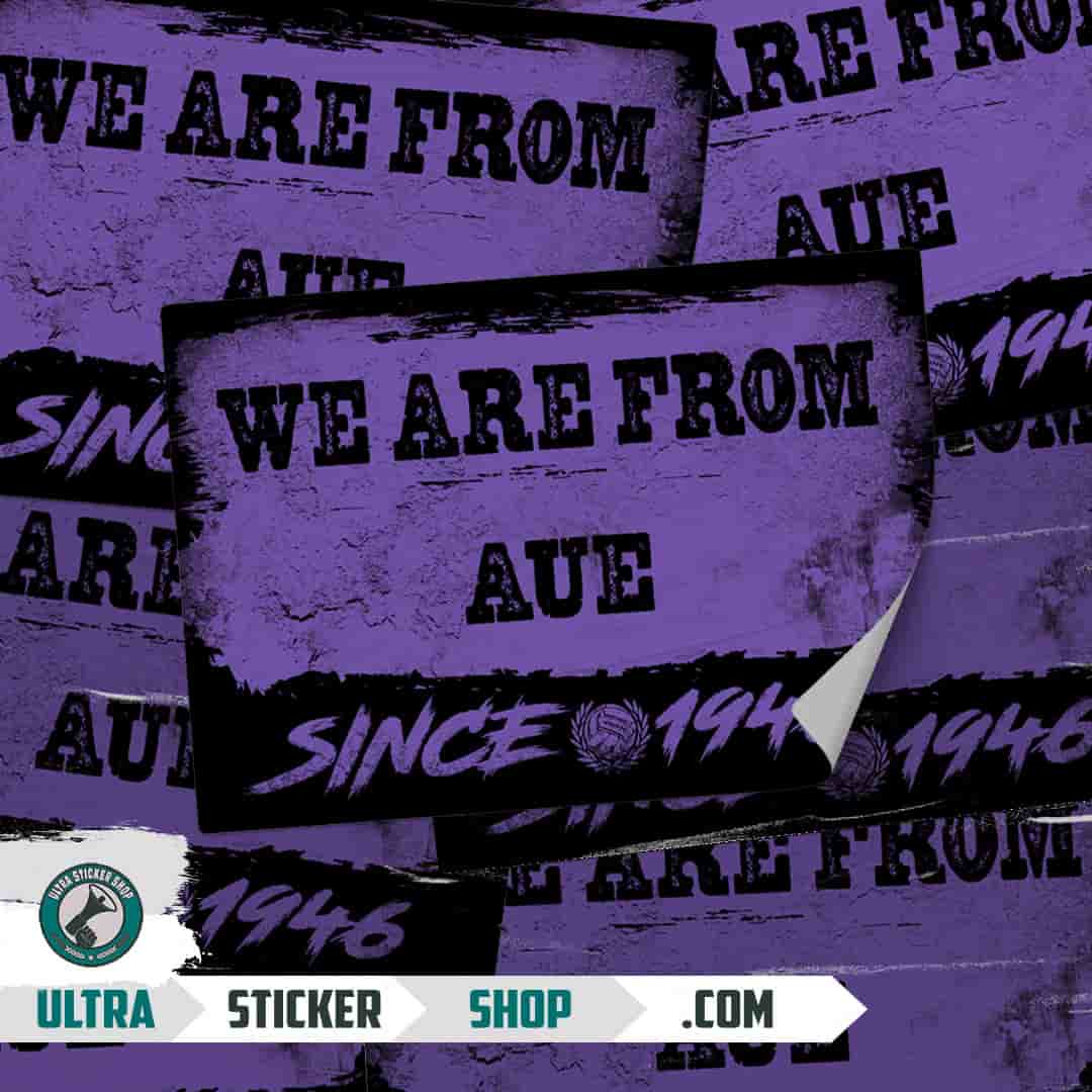 We are from Aue since 1946 Nalepnice