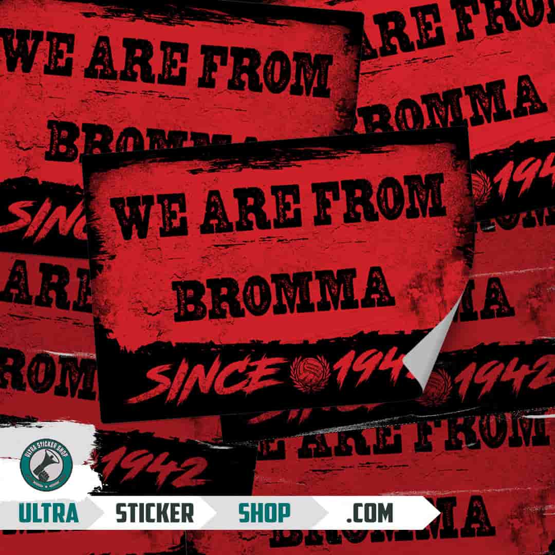 We are from Bromma since 1942 Aufkleber