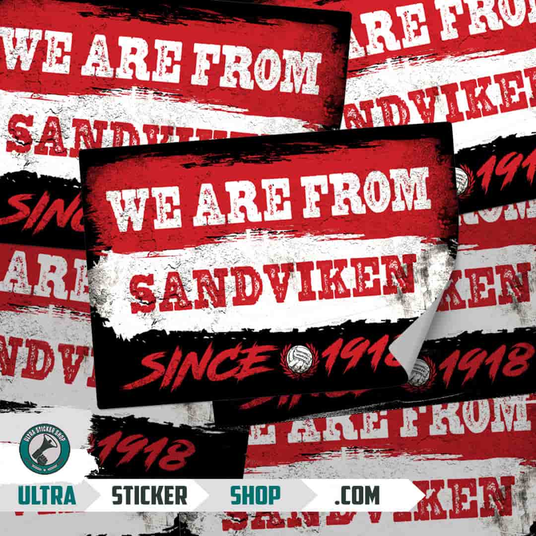 We are from Sandviken since 1918 Aufkleber