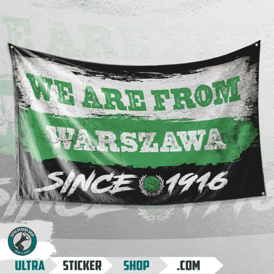 We are from Warszawa since 1916 Bandeira