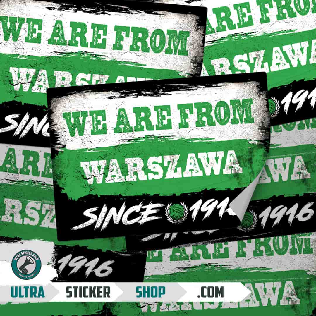 We are from Warszawa since 1916 Adesivos