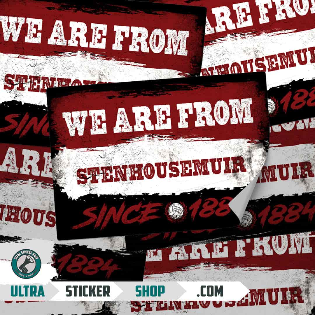 We are from Stenhousemuir since 1884 Nalepnice