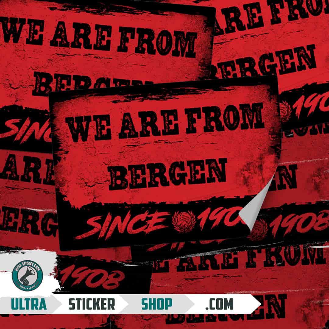 We are from Bergen since 1908 Aufkleber