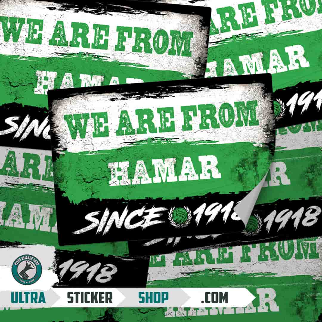 We are from Hamar since 1918 Naljepnice