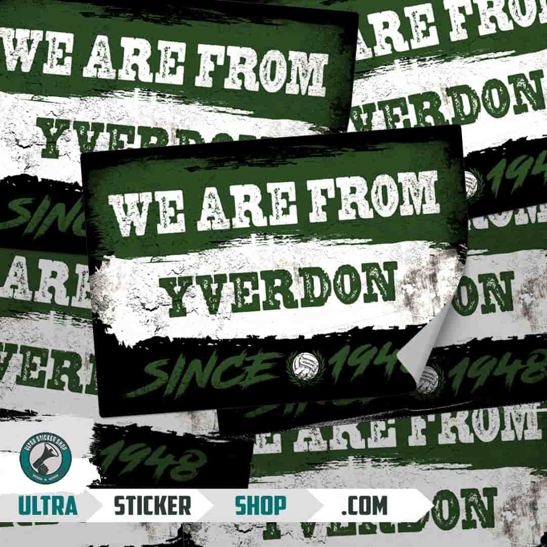 We are from Yverdon since 1948 Nalepnice