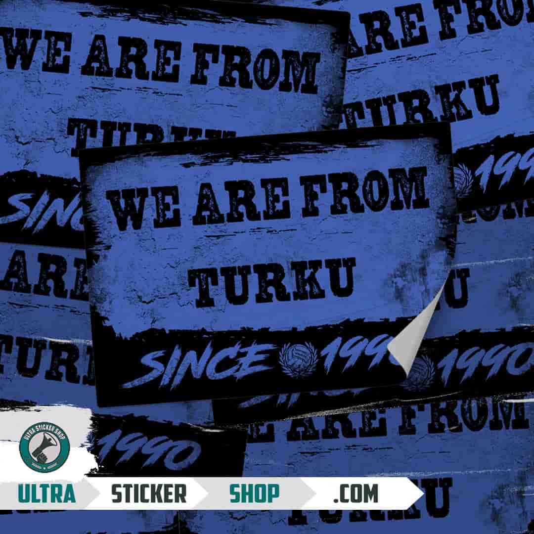 We are from Turku since 1990 Klistremerker