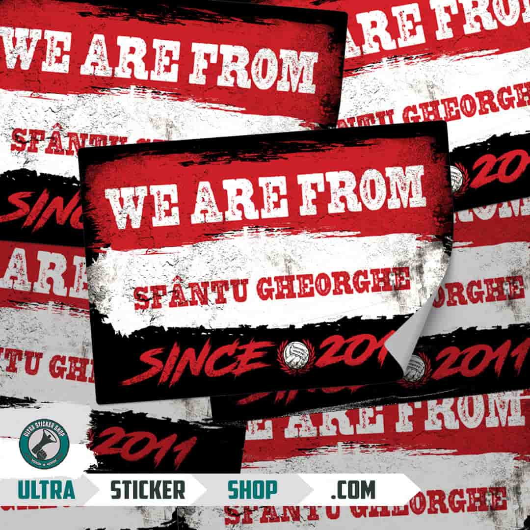 We are from Sfântu Gheorghe since 2011 Nalepnice