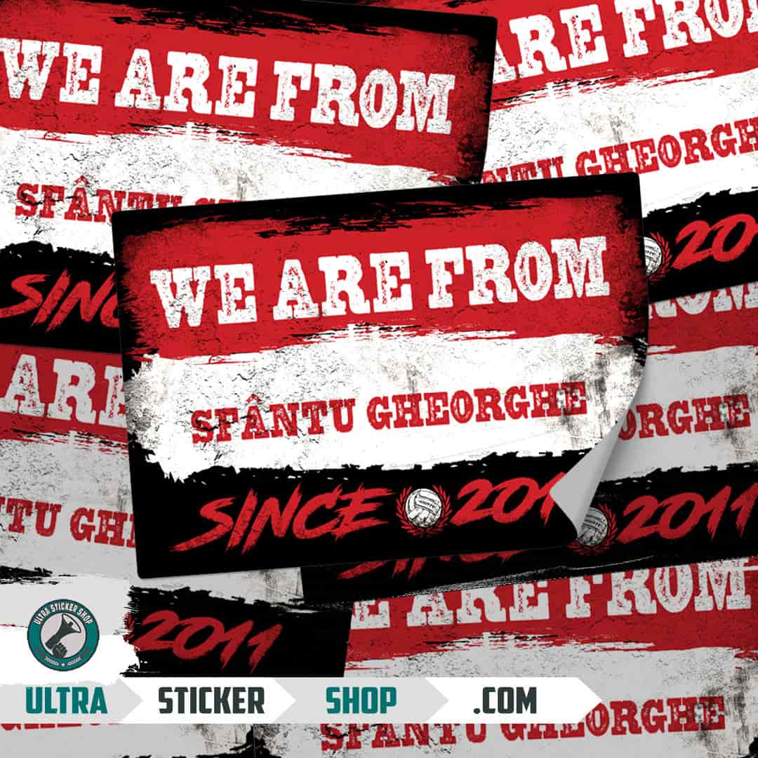We are from Sfântu Gheorghe since 2011 Nalepnice