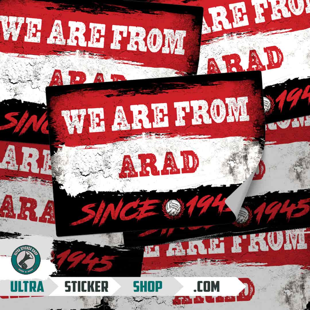 We are from Arad since 1945 Nalepnice