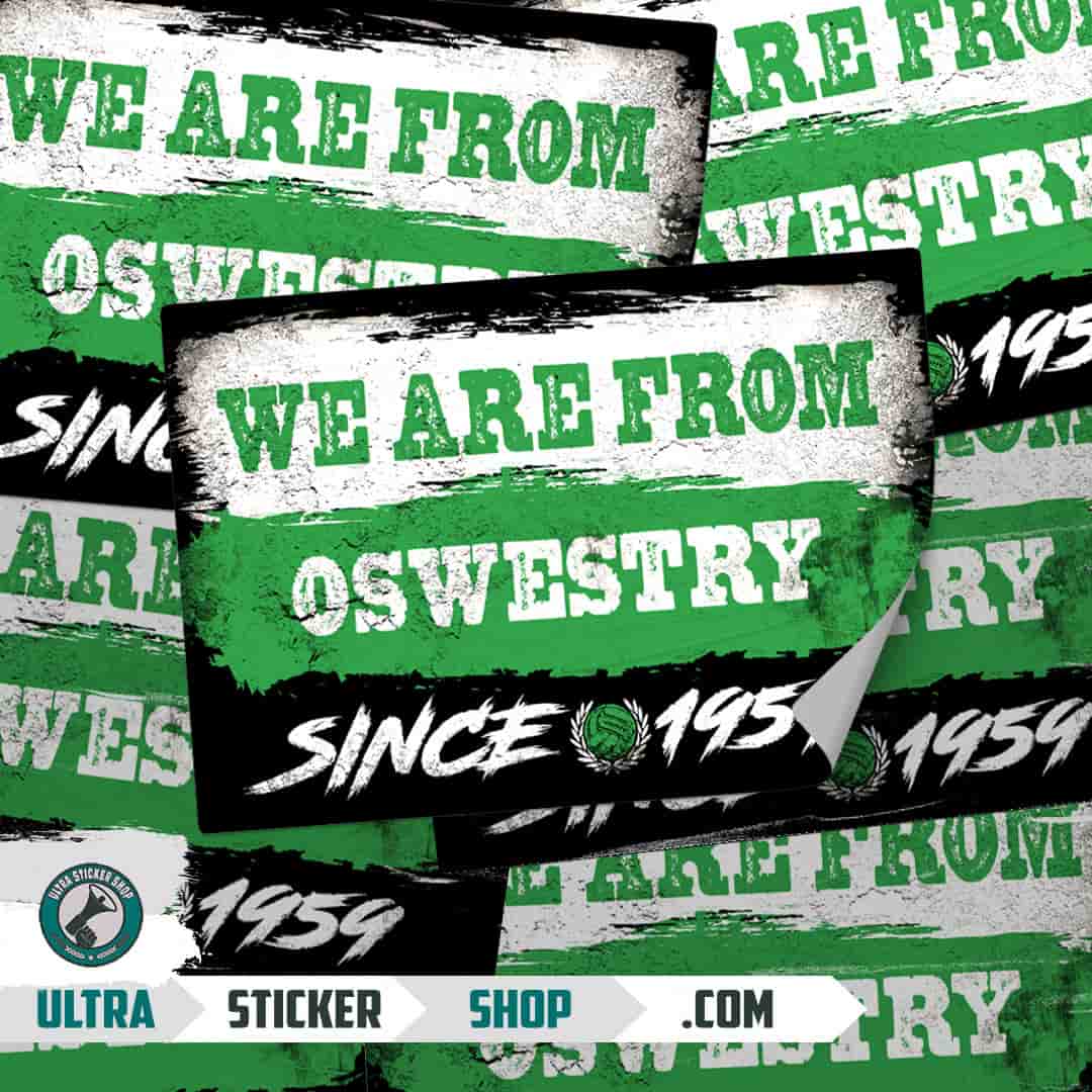 We are from Oswestry since 1959 Klistermärken