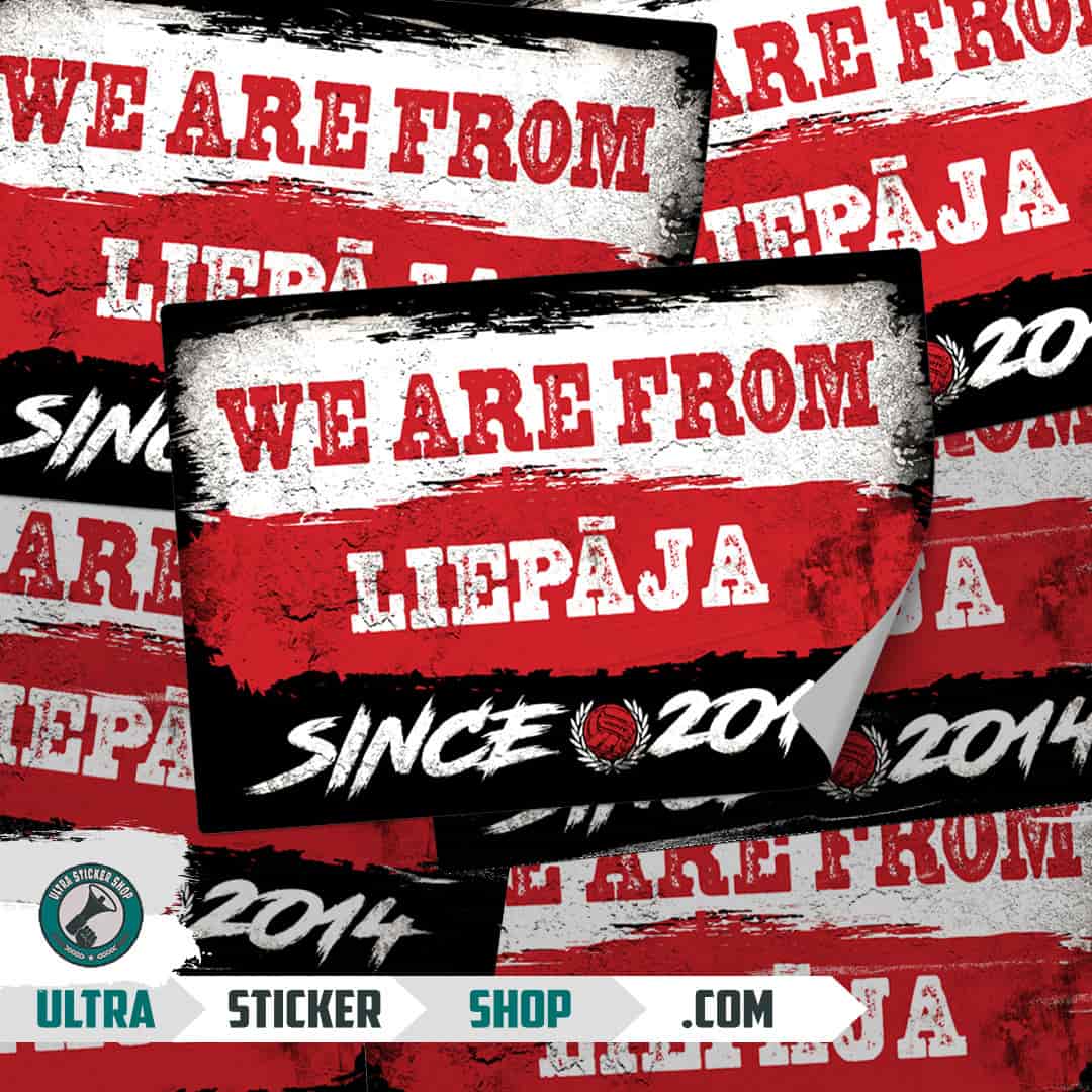 We are from Liepāja since 2014 Nálepky