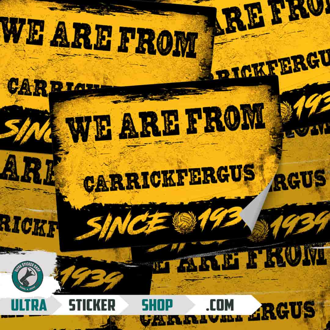 We are from Carrickfergus since 1939 Autocolante