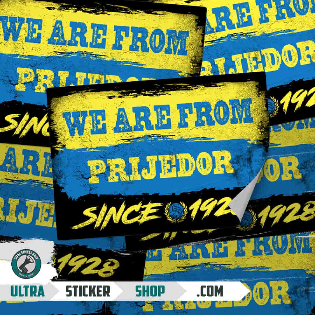 We are from Prijedor since 1928 Klistermärken