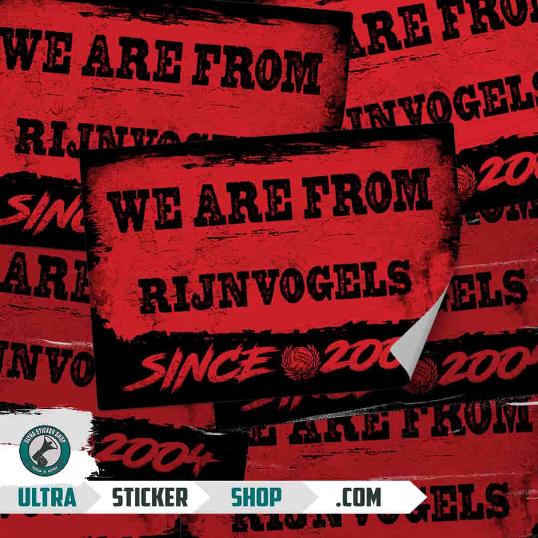 We are from Rijnvogels since 2004 Aufkleber