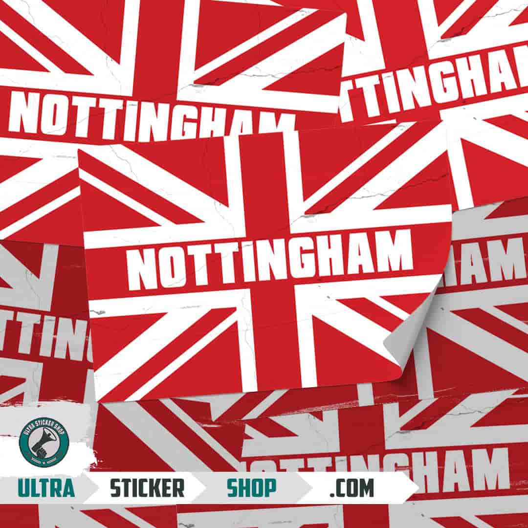 Nottingham Union Jack Nalepnice