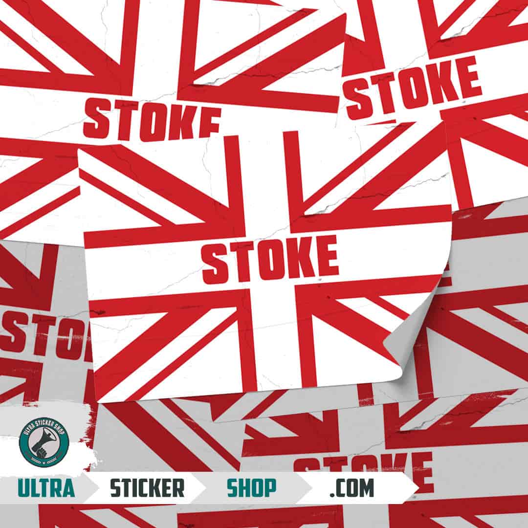 Stoke Union Jack Aufkleber