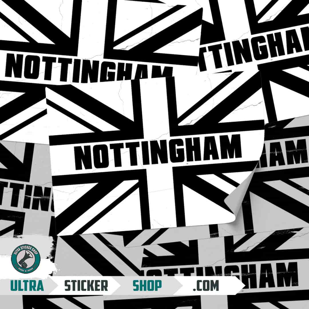 Nottingham Union Jack Aufkleber
