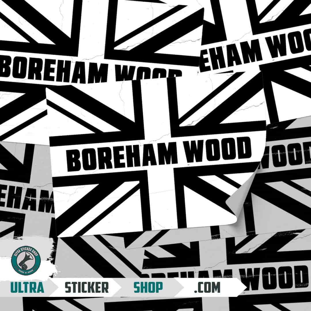 Boreham Wood Union Jack Aufkleber