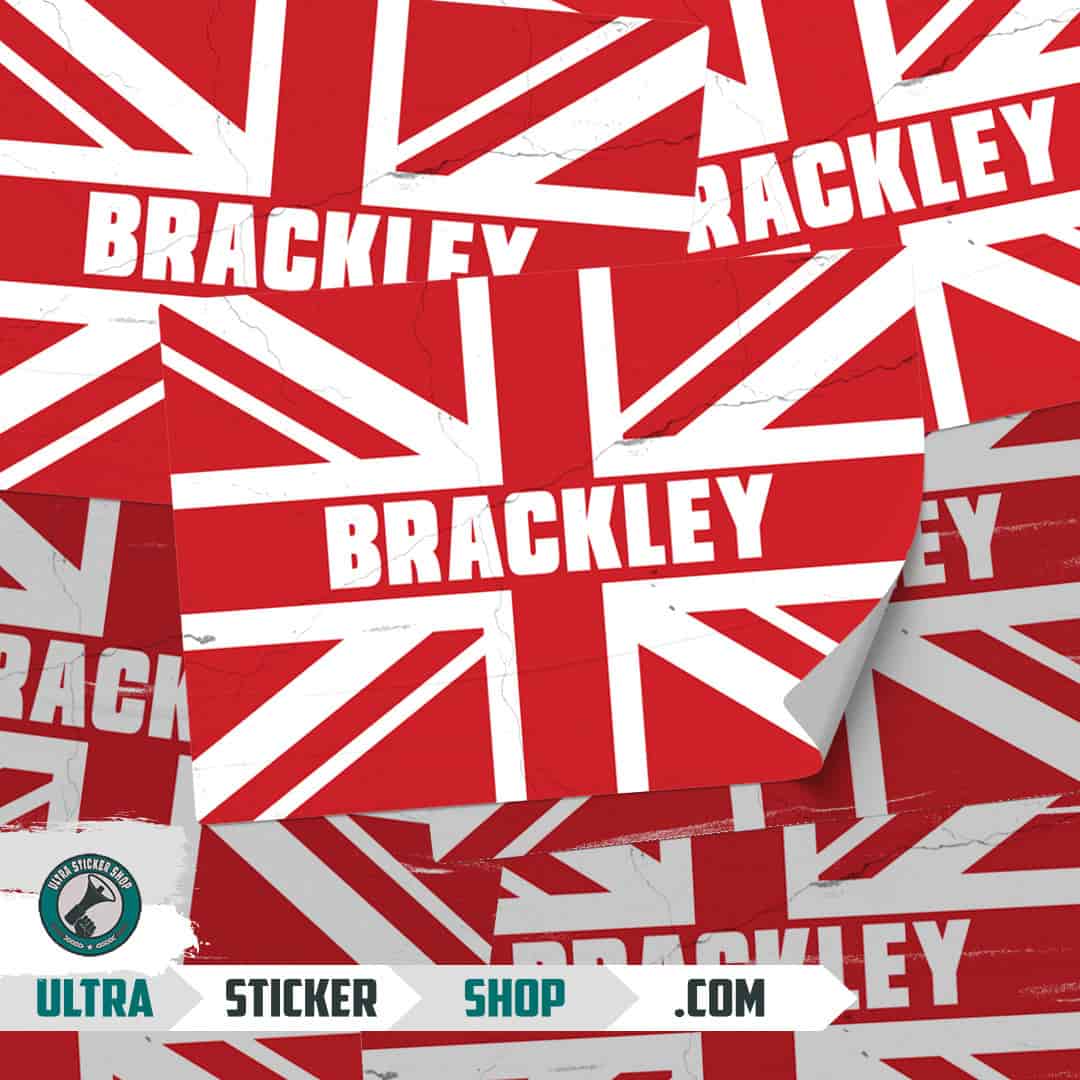 Brackley Union Jack Autocolante