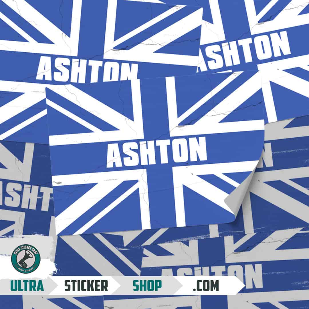 Ashton Union Jack Aufkleber