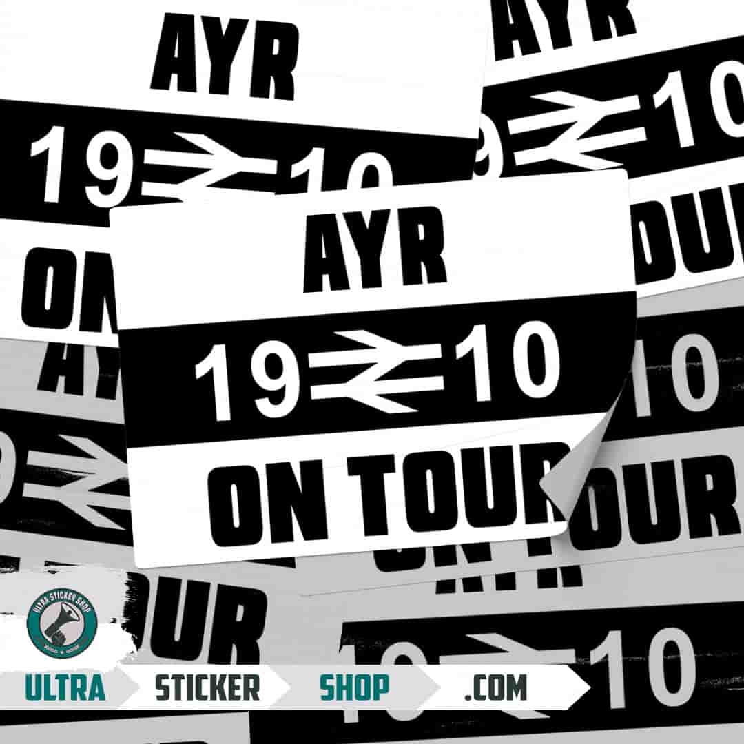Ayr 1910 on tour Nalepnice