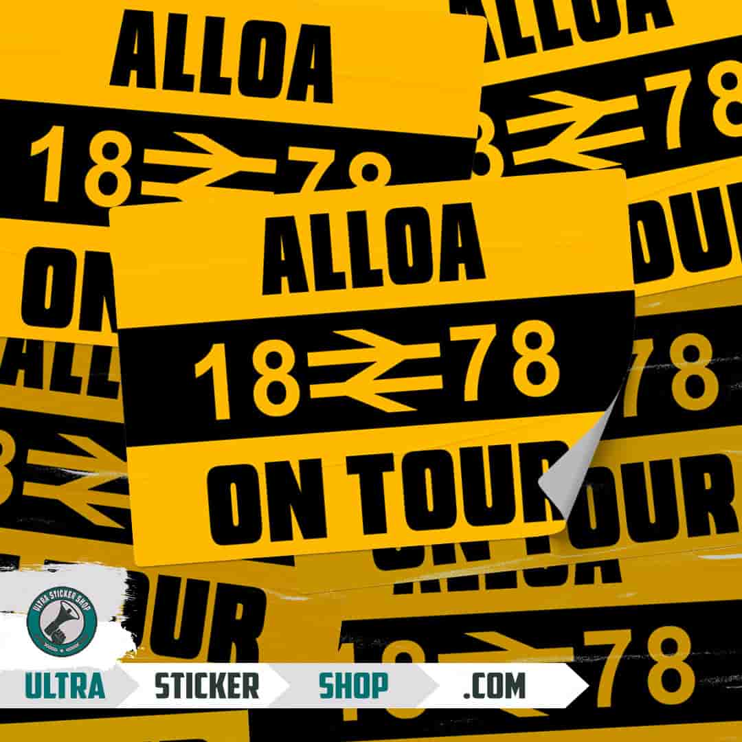 Alloa 1878 on tour Nálepky