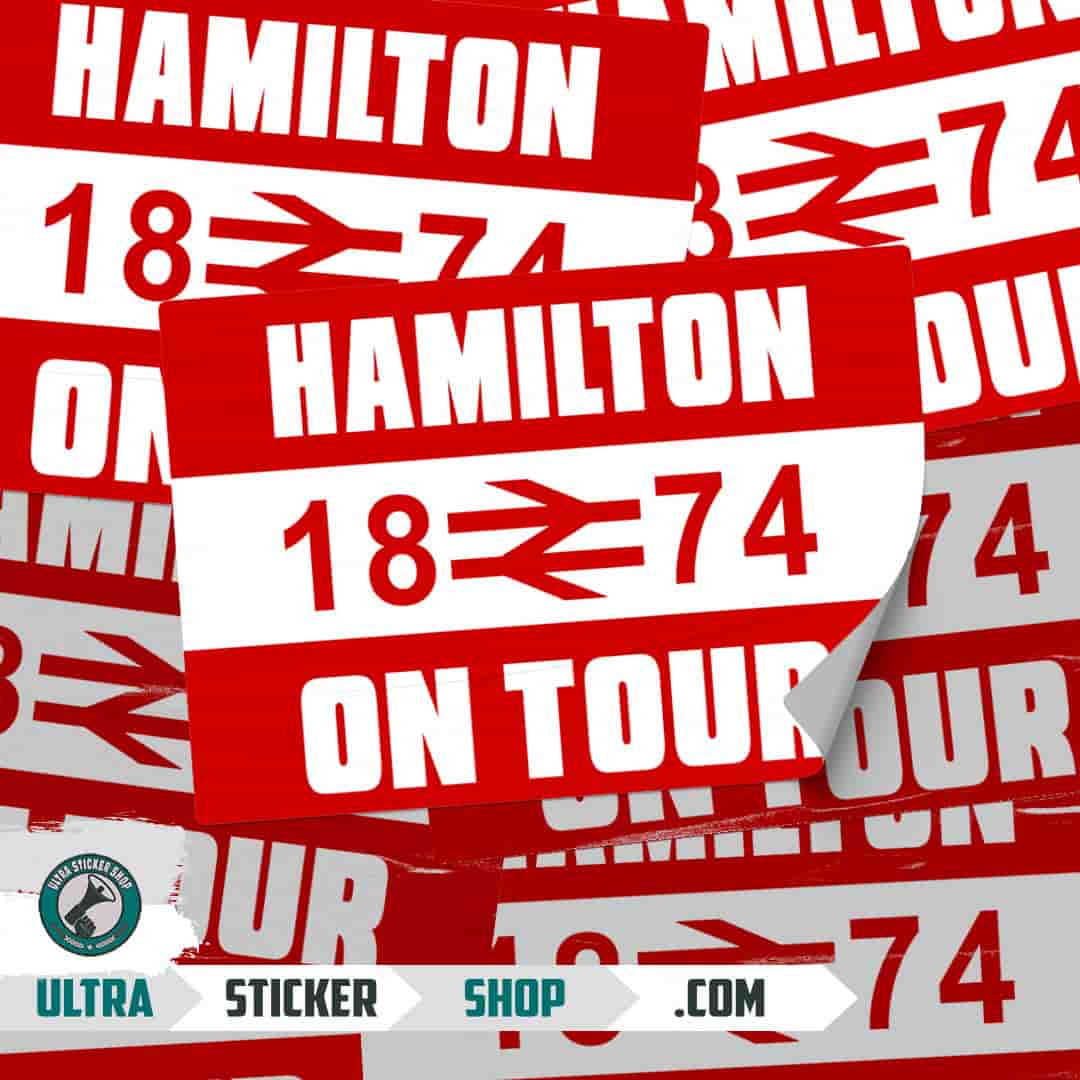 Hamilton 1874 on tour Nalepnice
