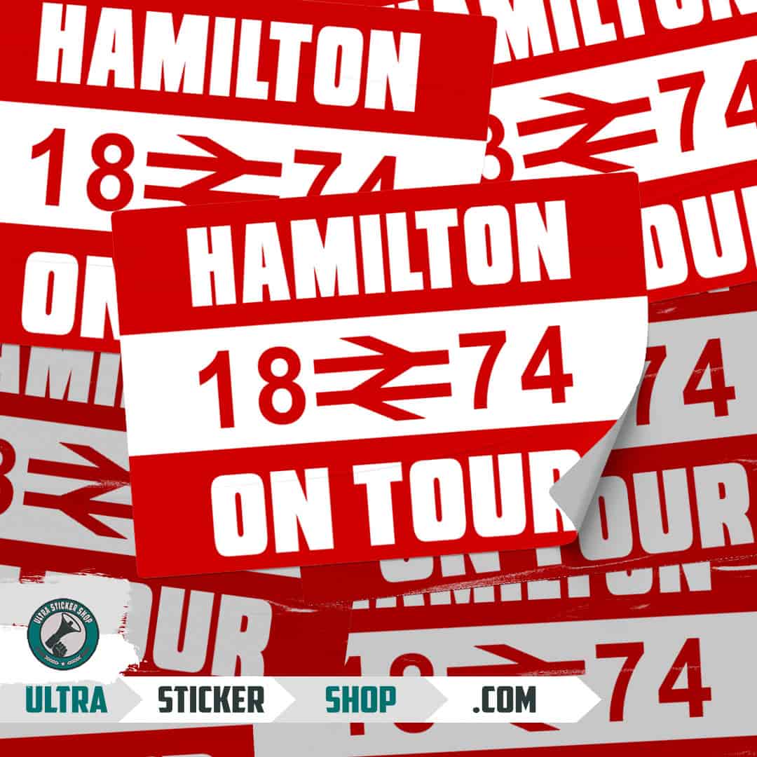 Hamilton 1874 on tour Nalepnice