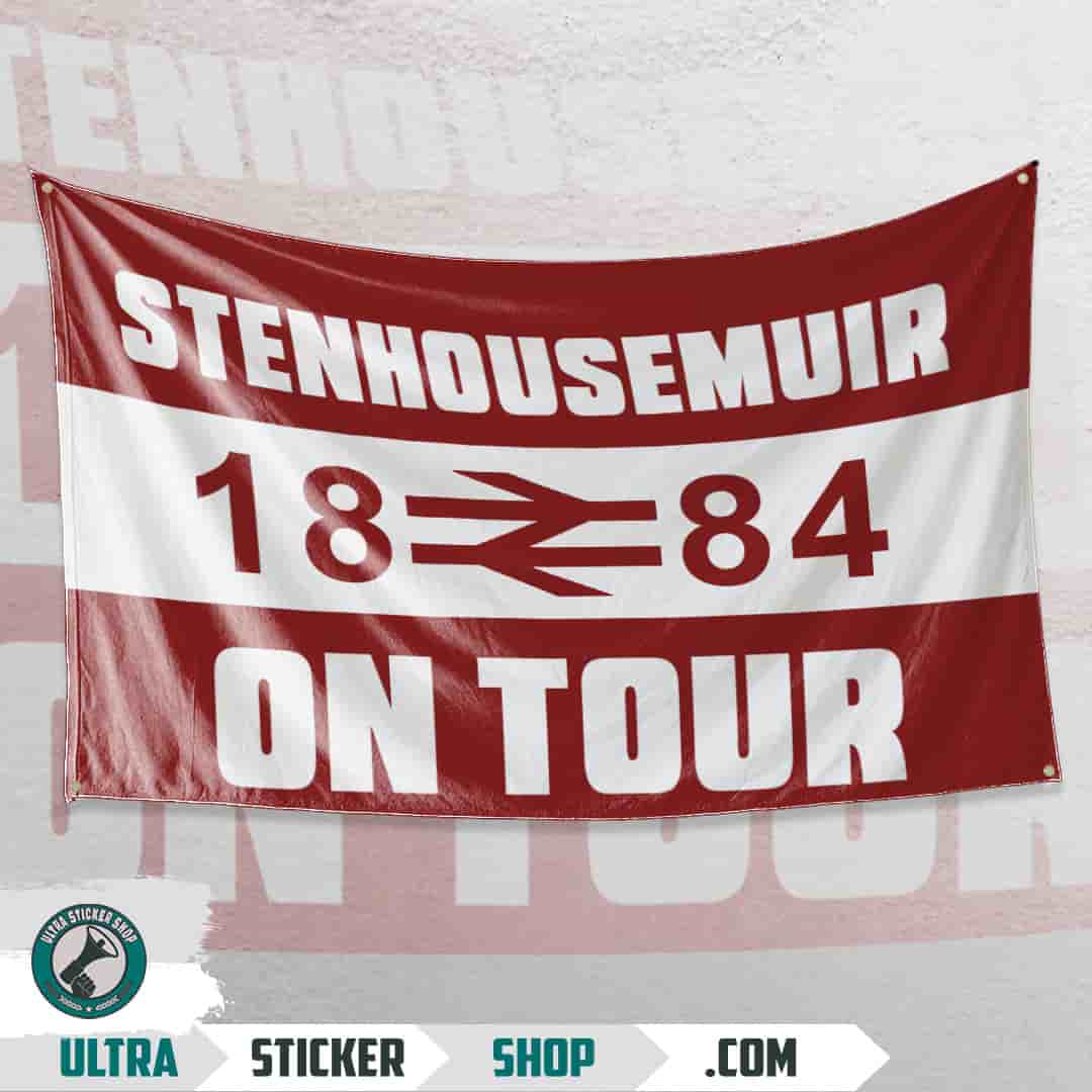Stenhousemuir 1884 on tour Zastava