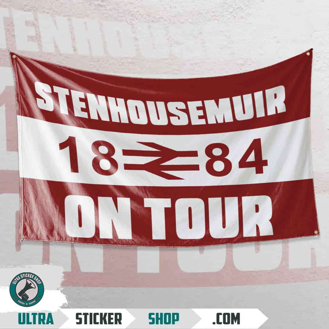 Stenhousemuir 1884 on tour Zastava