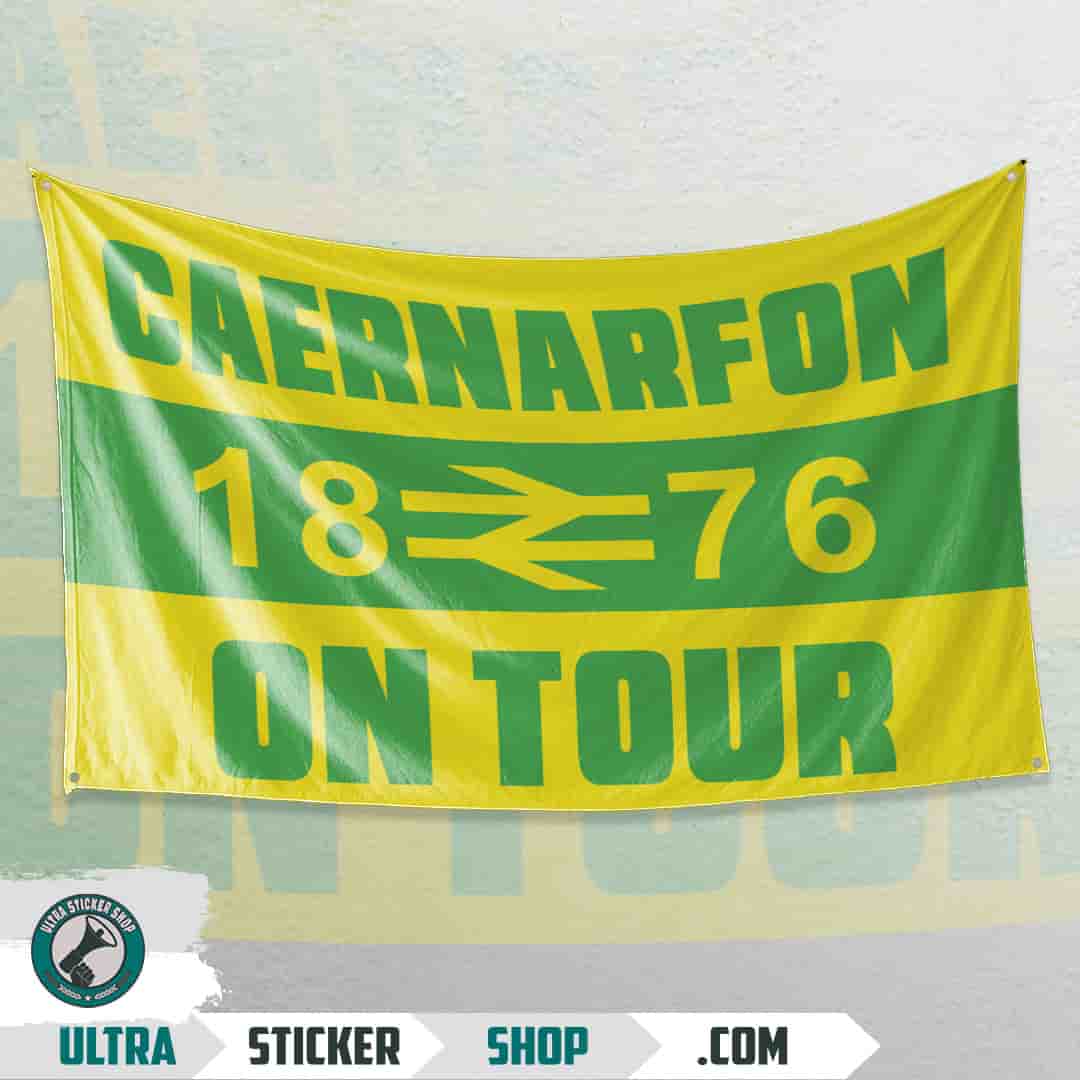 Caernarfon 1876 on tour Drapeau