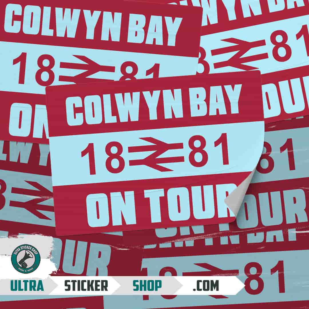 Colwyn Bay 1881 on tour Nalepnice