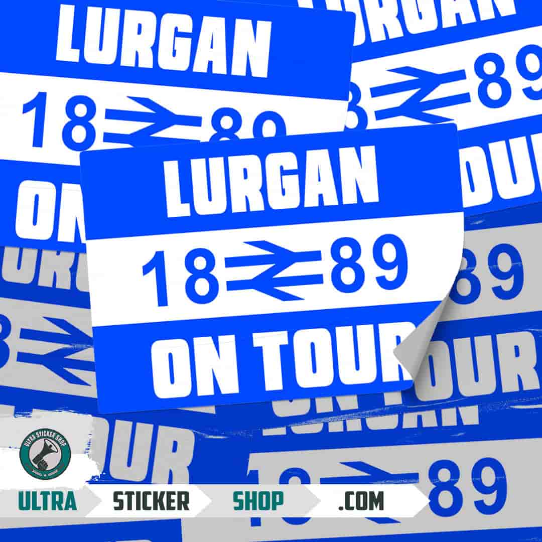 Lurgan 1889 on tour Nalepnice