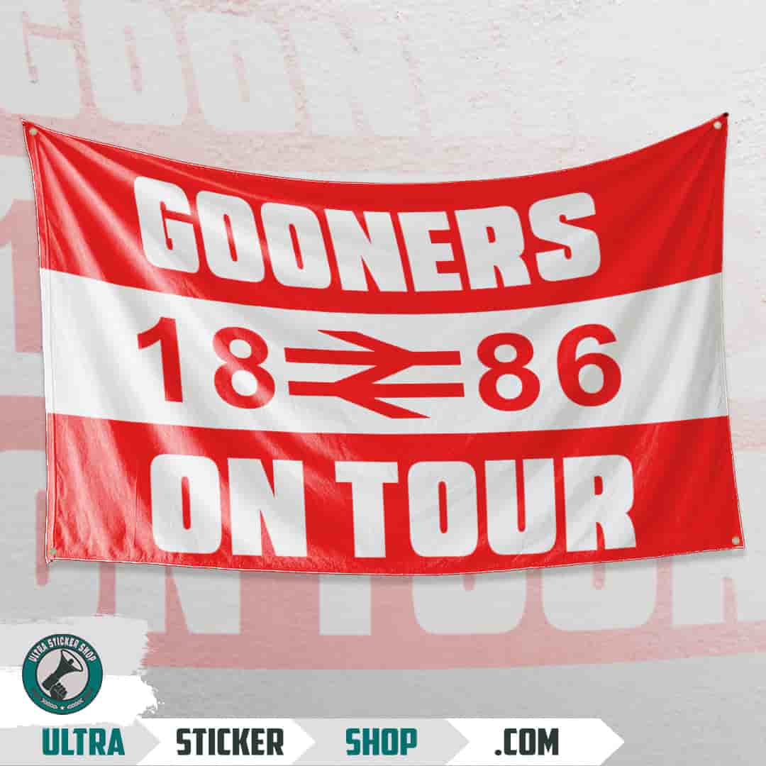 Gooners 1886 on tour Bandeira