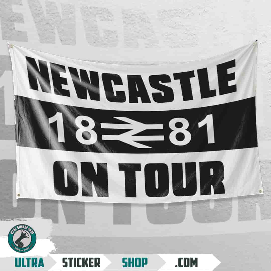 Newcastle 1881 on tour Bandera