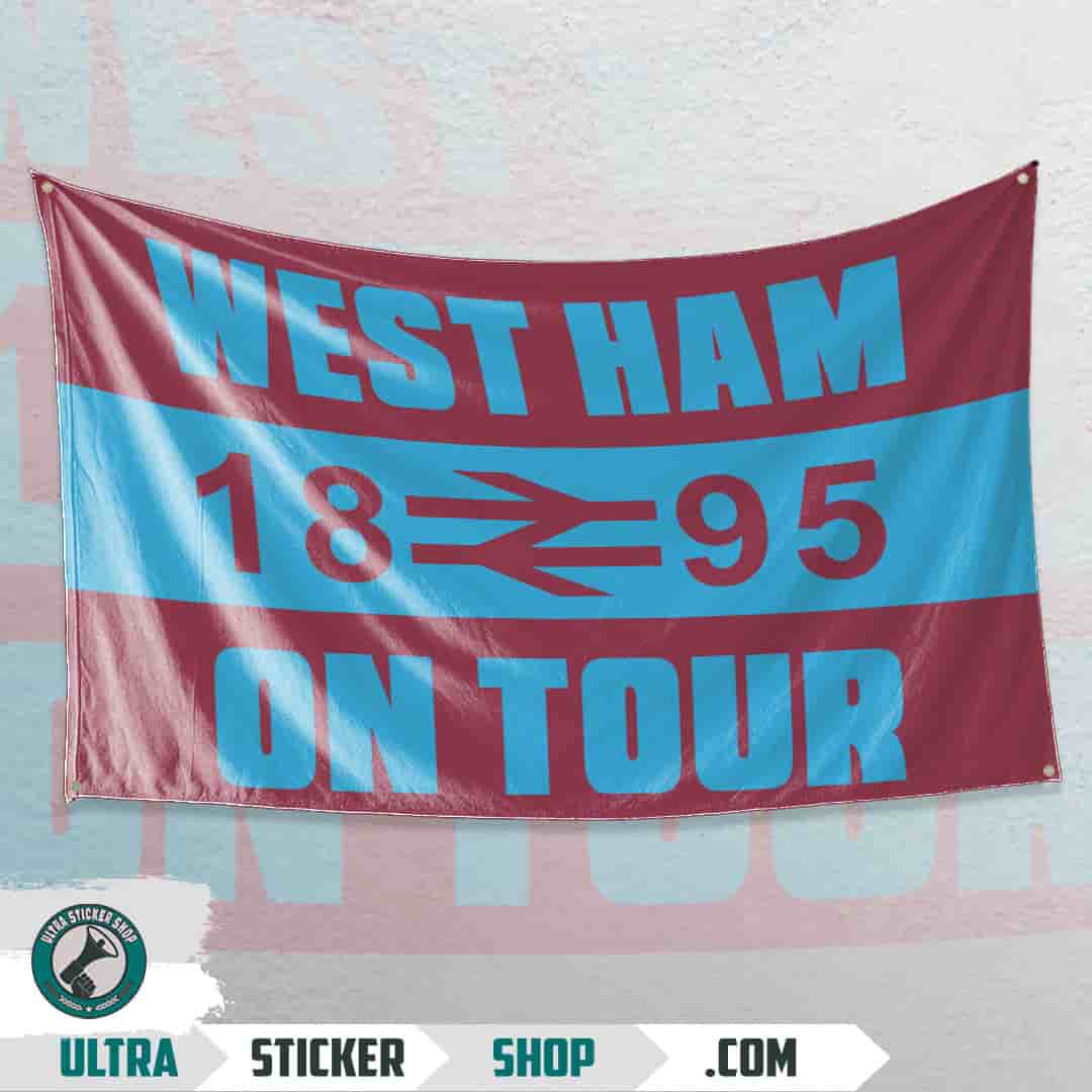 West Ham 1895 on tour Flagge