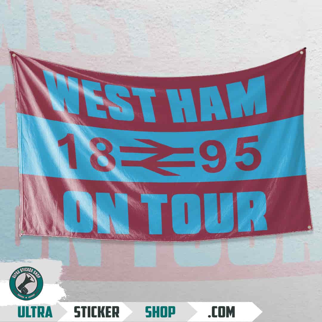 West Ham 1895 on tour Flagge