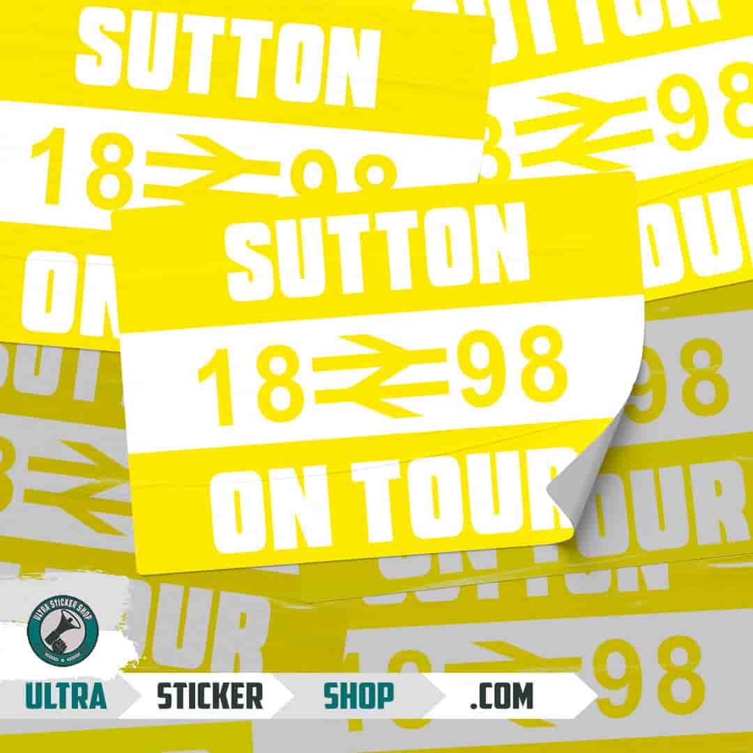 Sutton 1898 on tour Nalepnice