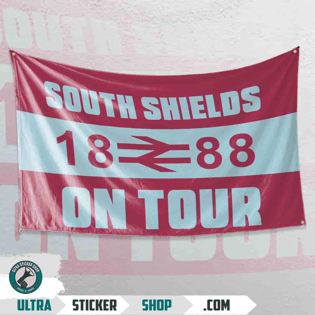 South Shields 1888 on tour Σημαία