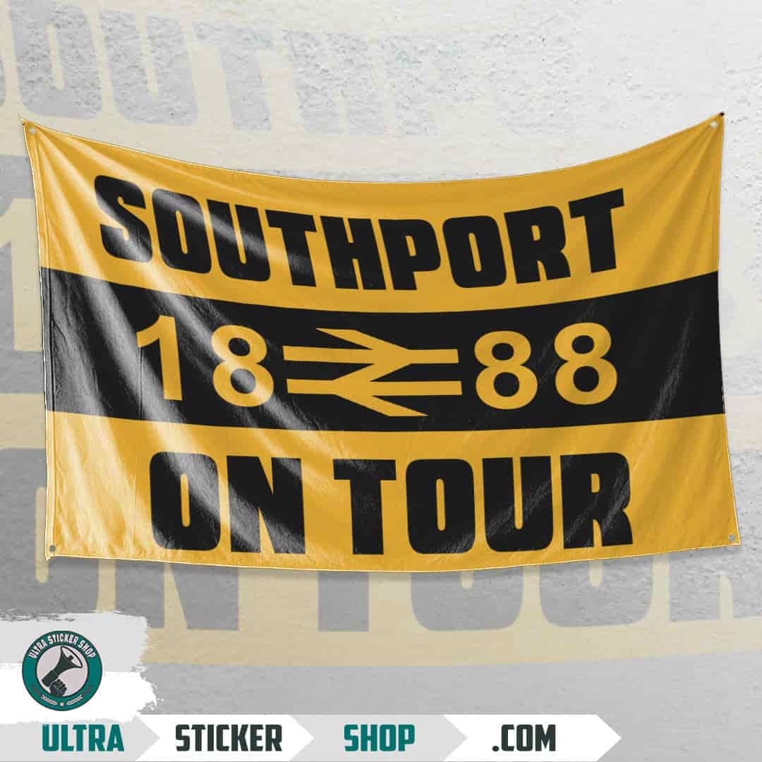 Southport 1888 on tour Σημαία