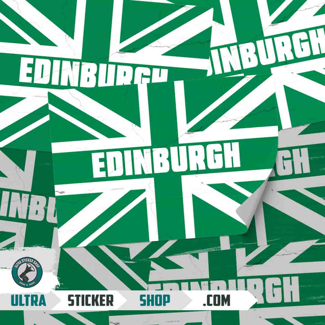 Edinburgh Union Jack Aufkleber