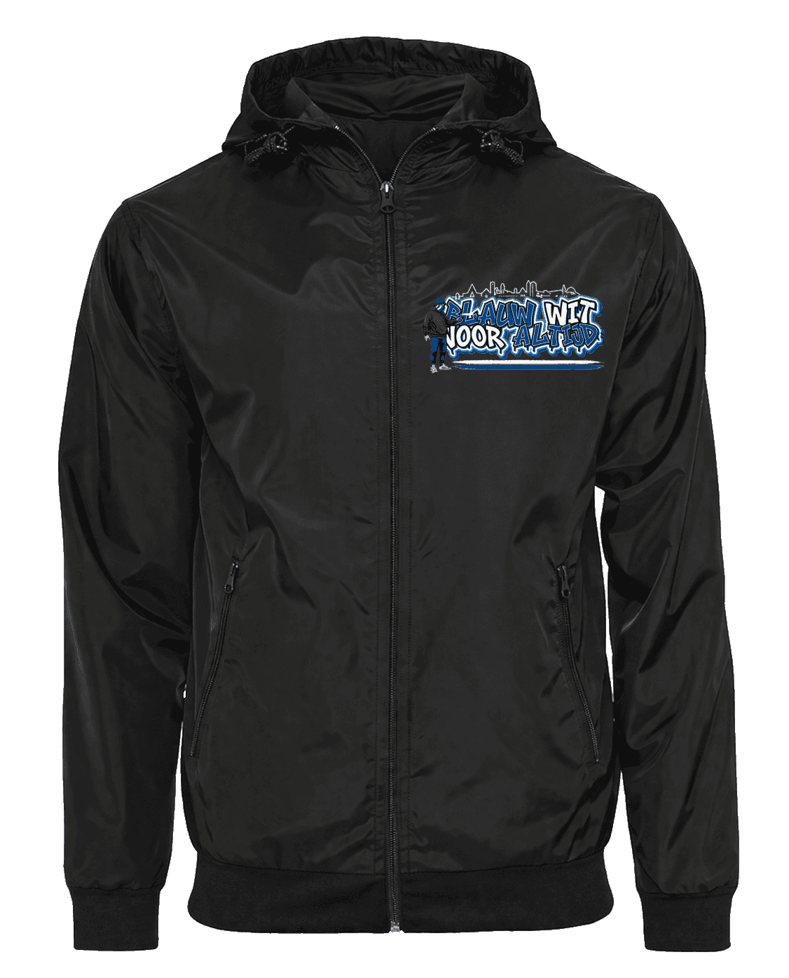Blauw wit voor altijd Jacke mit abnehmbarer Balaclava