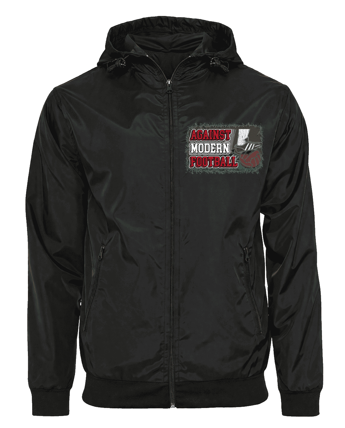 Against modern football Jacke mit abnehmbarer Balaclava