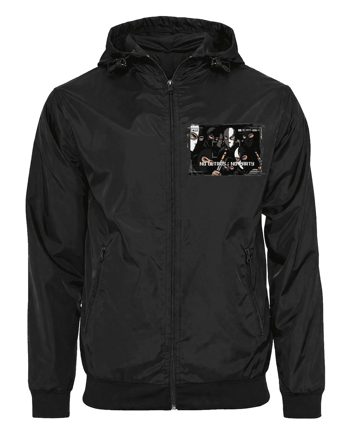 No ultras : No party Jacke mit abnehmbarer Balaclava